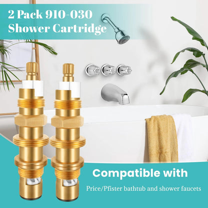 2 Pack 910-030 Shower Cartridge Compatible with Price Pfister Yellow