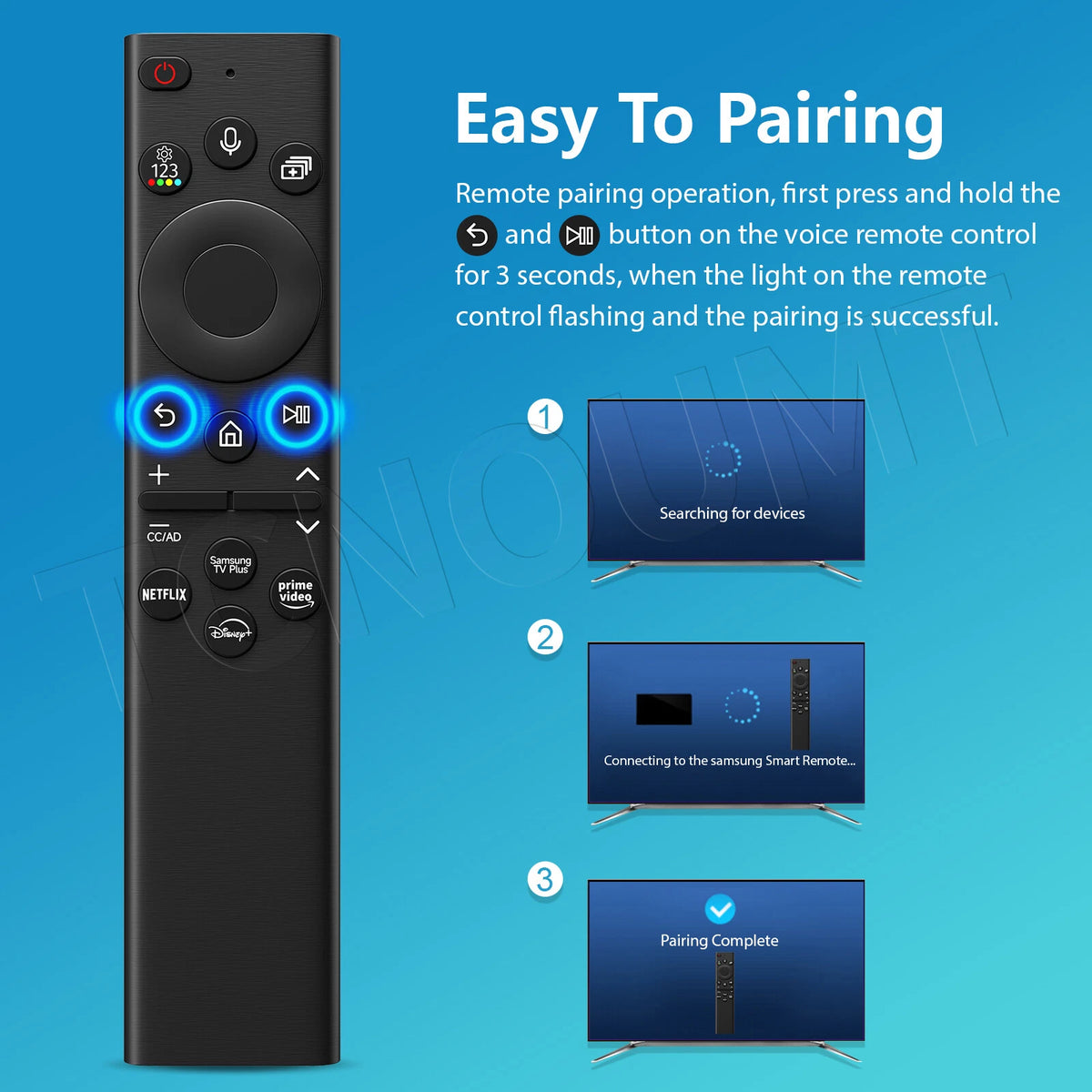 BN59-01385A Solar Voice Remote Control For Samsung Neo LED 4K Ultra HD TV
