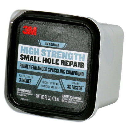 3M High Strength Spackling Compound, 16 oz., Small 16 Fl Oz (Pack of 1), Gray