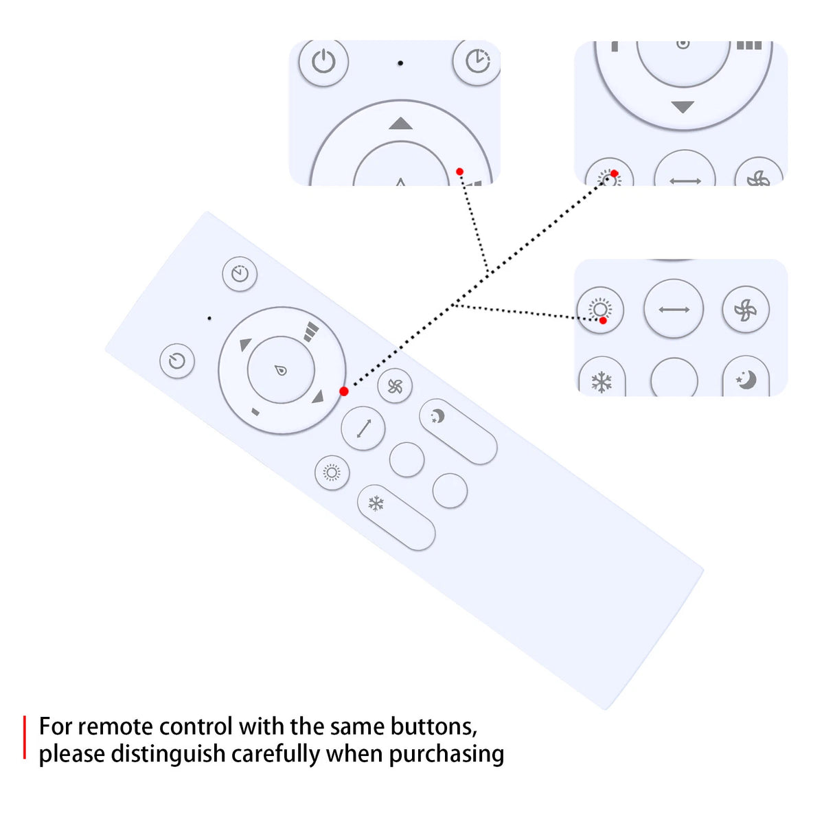 Replacement Remote Control For Wiytamo Portable Air Conditioners OX-10KH