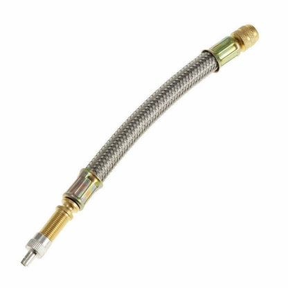 Stainless Braided Flexible Hose Car Tire Valve Inflatable Copper Joint Adapter