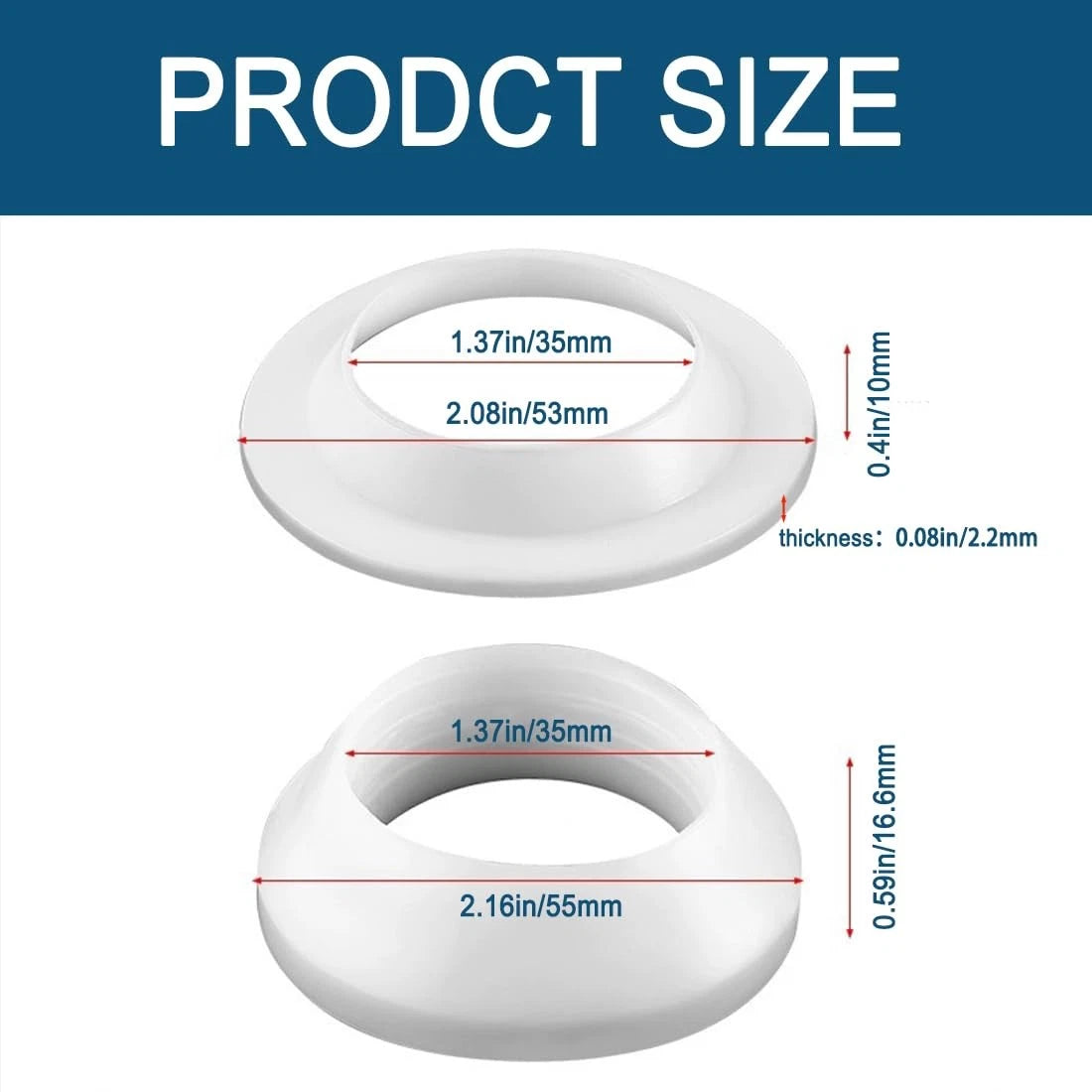 Drainage Seal,Universal Basin Drain Gasket Replacement White-4 Sets