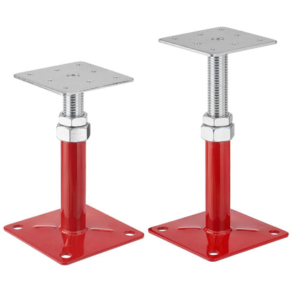 TRUCFUSION House Floor Jacks, 5-8" Height Range Adjustable Screw 2X, red