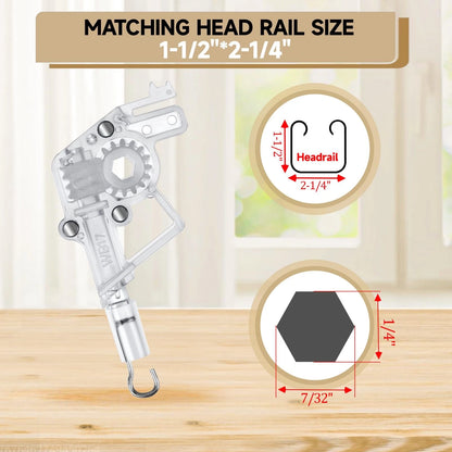 Blind Tilt Mechanism for 2" Horizontal Window Low Rail Wand One Size, White