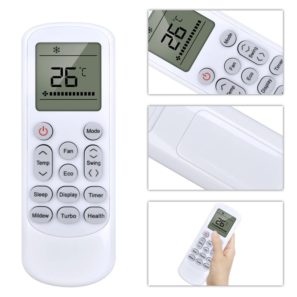 Replacement Remote Control For DELLA 048-TL-18K2V-19S Air Conditioner