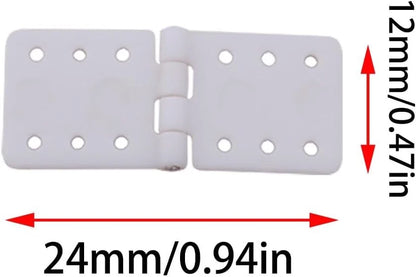 30PCS White 24x12 Remote Control Aircraft Hinges Nylon Hinge for RC Airplane...