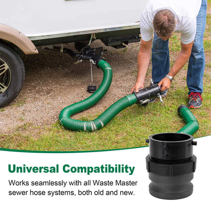 360785 Waste Master RV Sewer Hose Male Bayonet Fitting Converter , Black