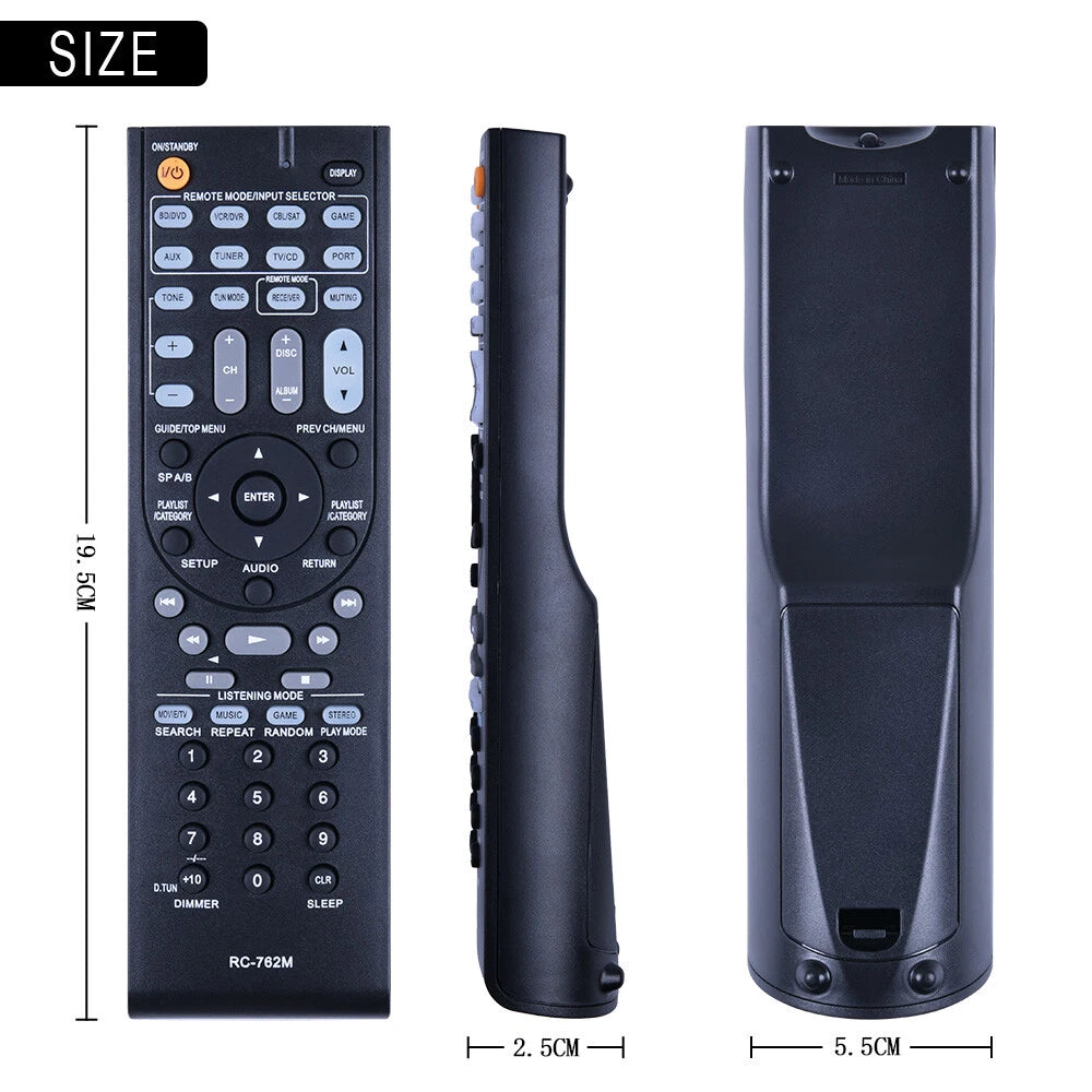 RC-762M Remote Control For Onkyo AV Receiver HT-R290 HT-R380 HT-R538 AVX-290