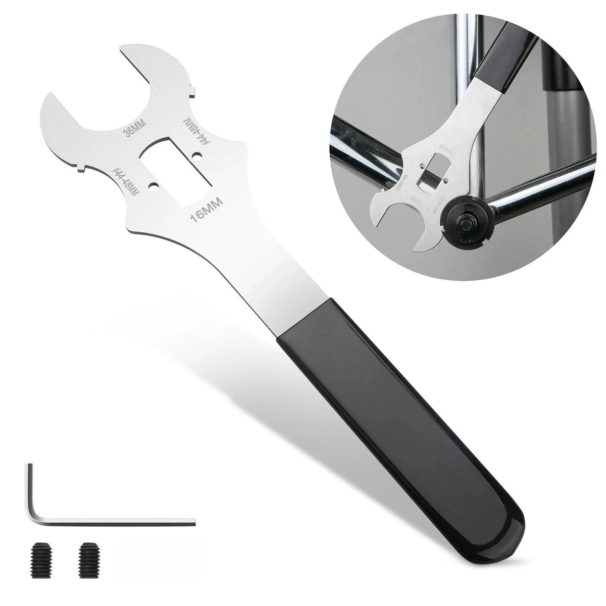 4-in-1 Bicycle Wrench for Square Taper Bottom Bracket 36 44 48mm and 16mm Nut