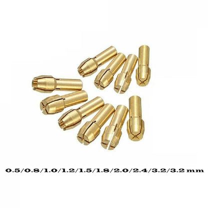 10Pcs Brass mETAL Quick Change Nut Kit Tools Part Power Rotary For Dremel C