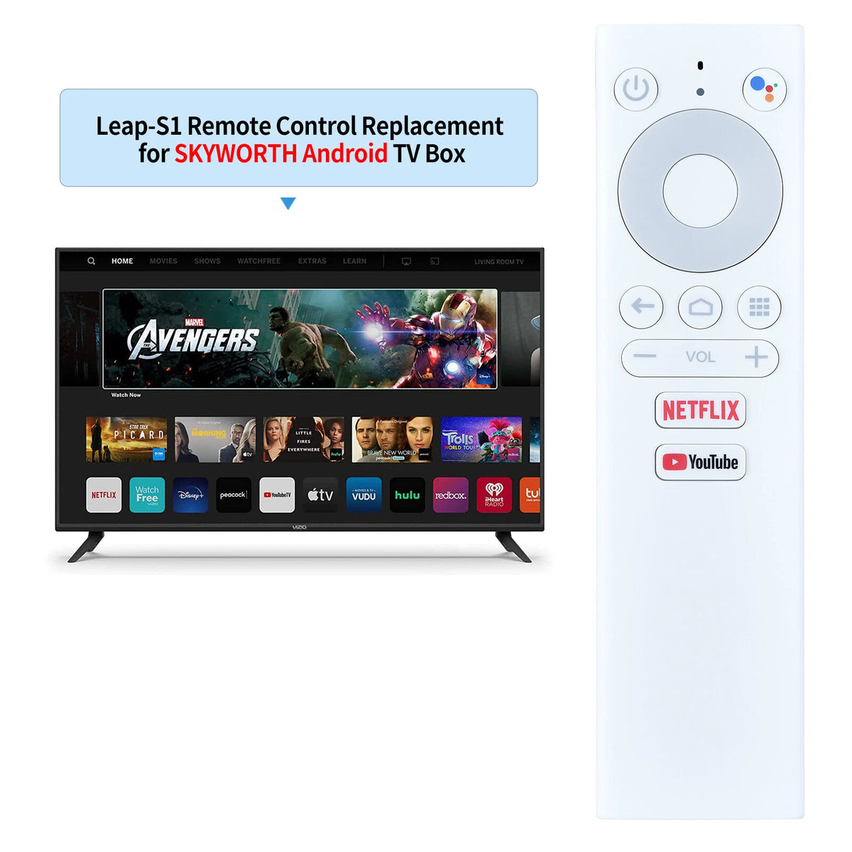 Replacement Voice Remote Control For Skyworth Strong Leap-S1 Android TV Box