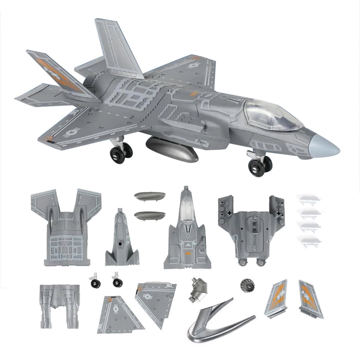 1/72 F-35 Stealth Fighter Assembly Model Kit 22cm Collectible Military Jet Decor