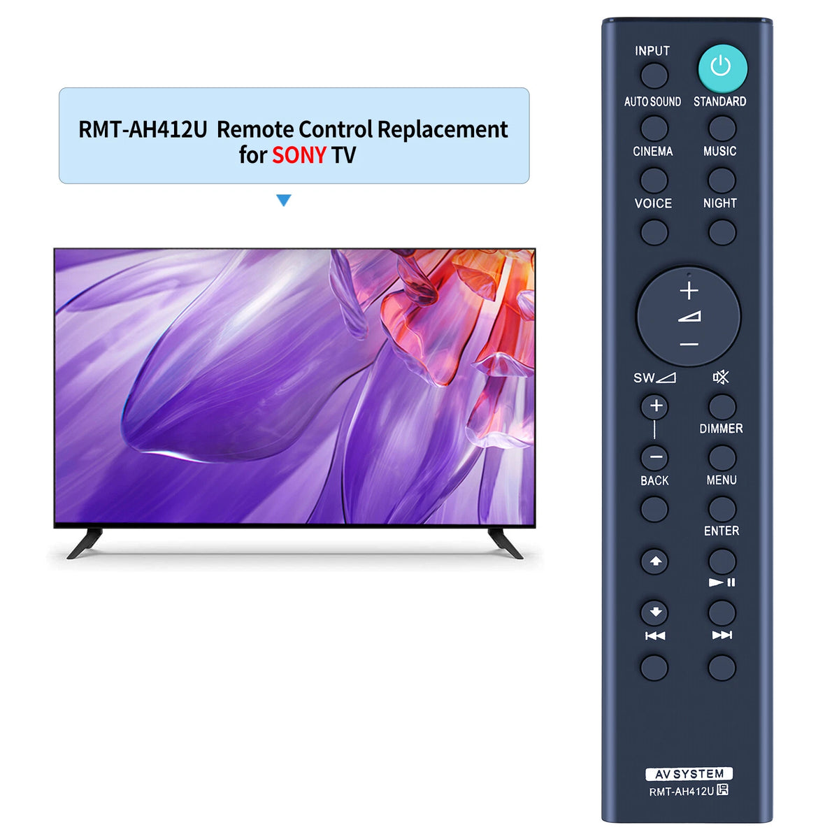 RMT-AH412U Remote Control For Sony Home Theatre System HT-S20R HT-S100F