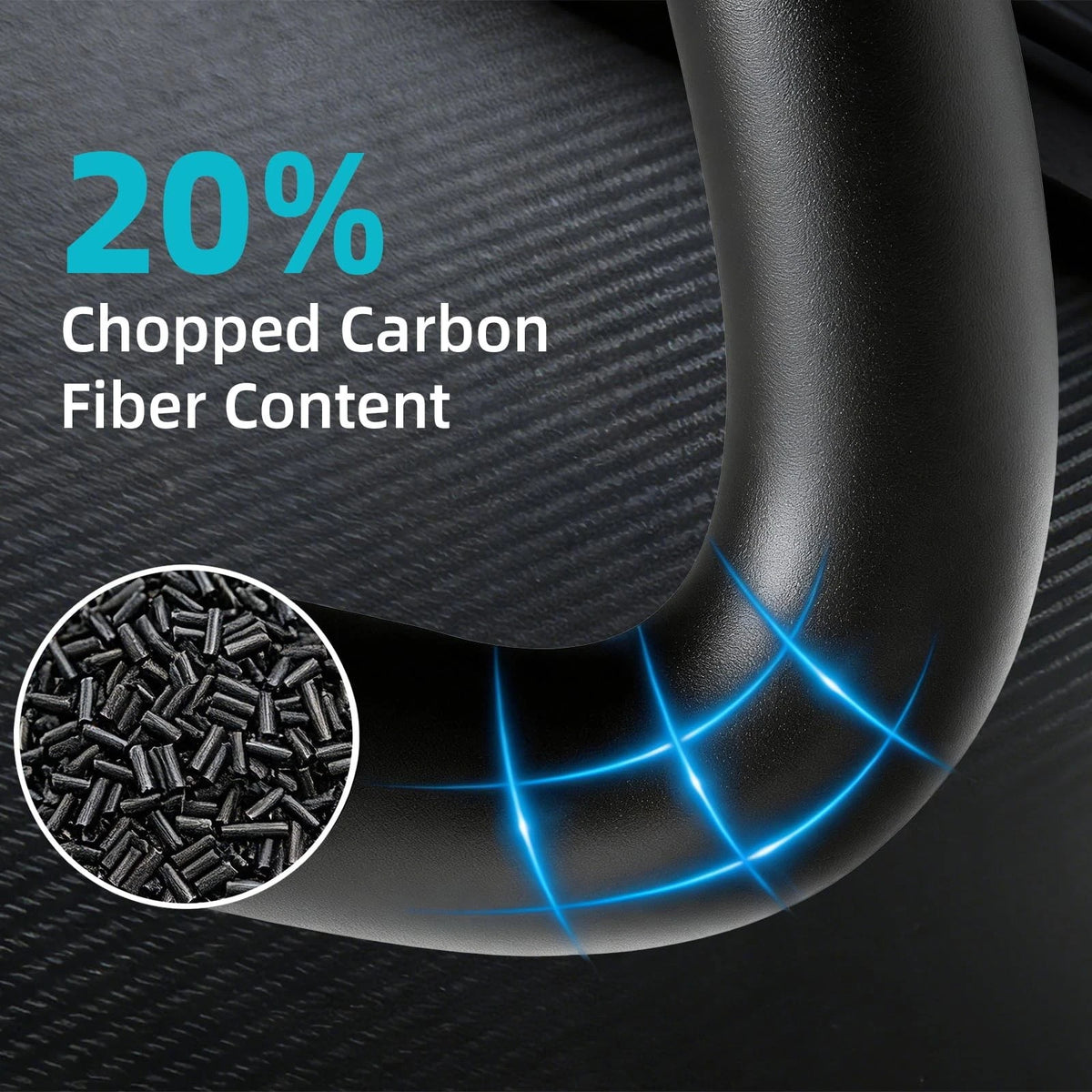 IEMAI Carbon Fiber PETG Filament 1.75mm CF, Petg Cf Matte Black 1kg