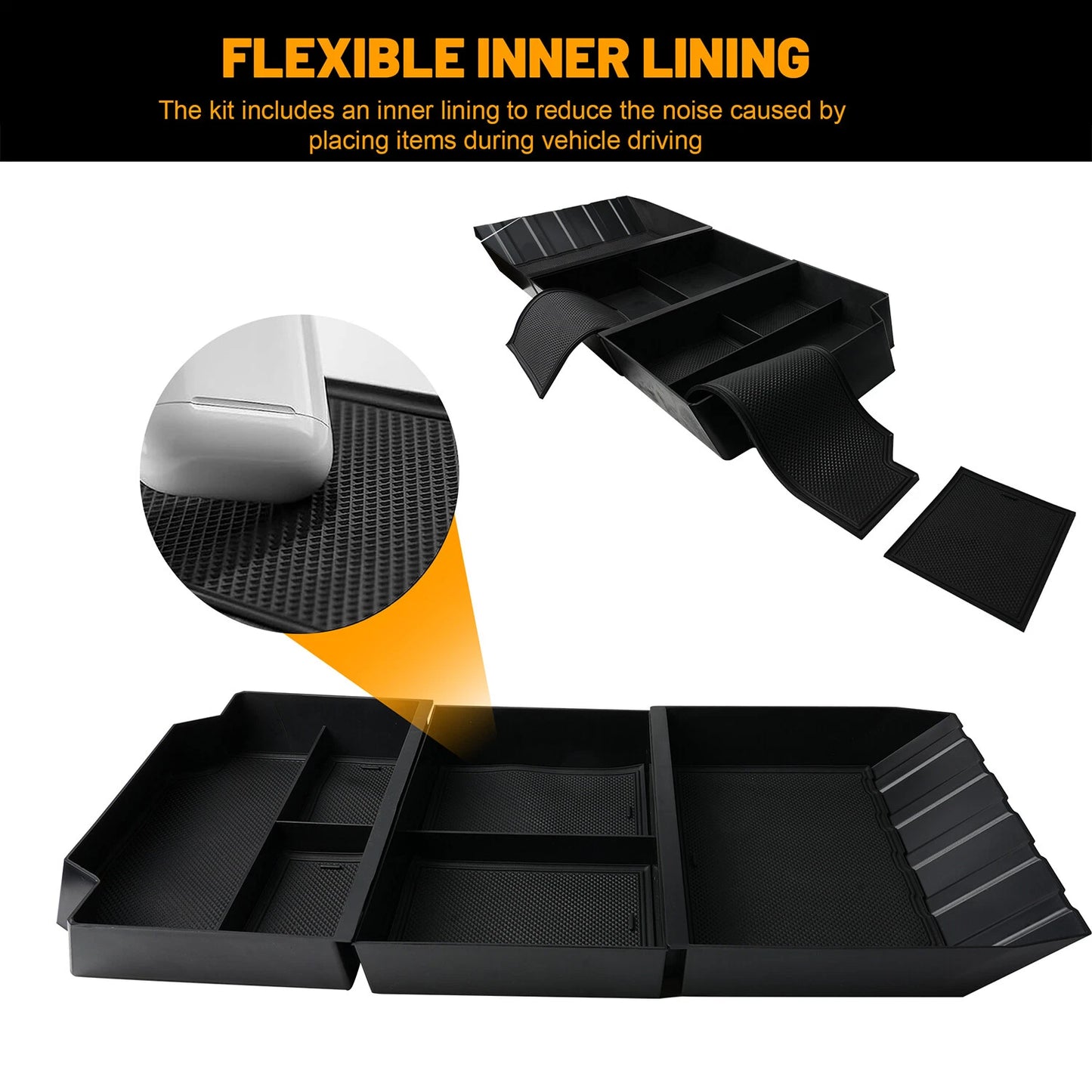 Floor Center Console Organizer for Tesla Cybertruck 2024