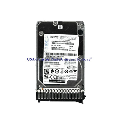 Fits For 00E9972 IBM 300GB 15K 6G SAS 4K BLOCK SIZE 2.5 SFF HDD For POWER S822