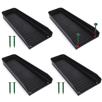 4 Pack Gutter Downspout Extensions,Rain Splash 4 Pack, Black