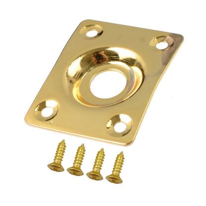 2Pcs Guitar Output Metal Jack Plate Square With Screws For Electric Bass Guitar;