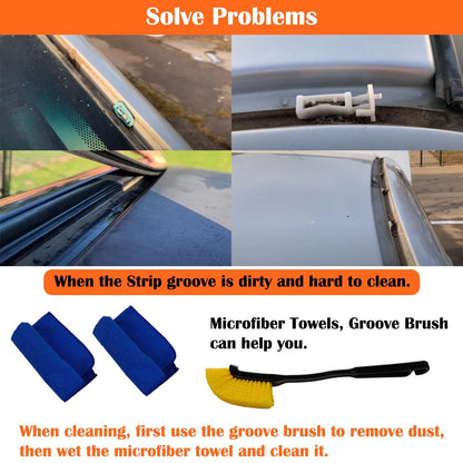 MIYIMORE 5Pcs Car Weatherstrip Installation & Cleaning Tool Kit – 2...