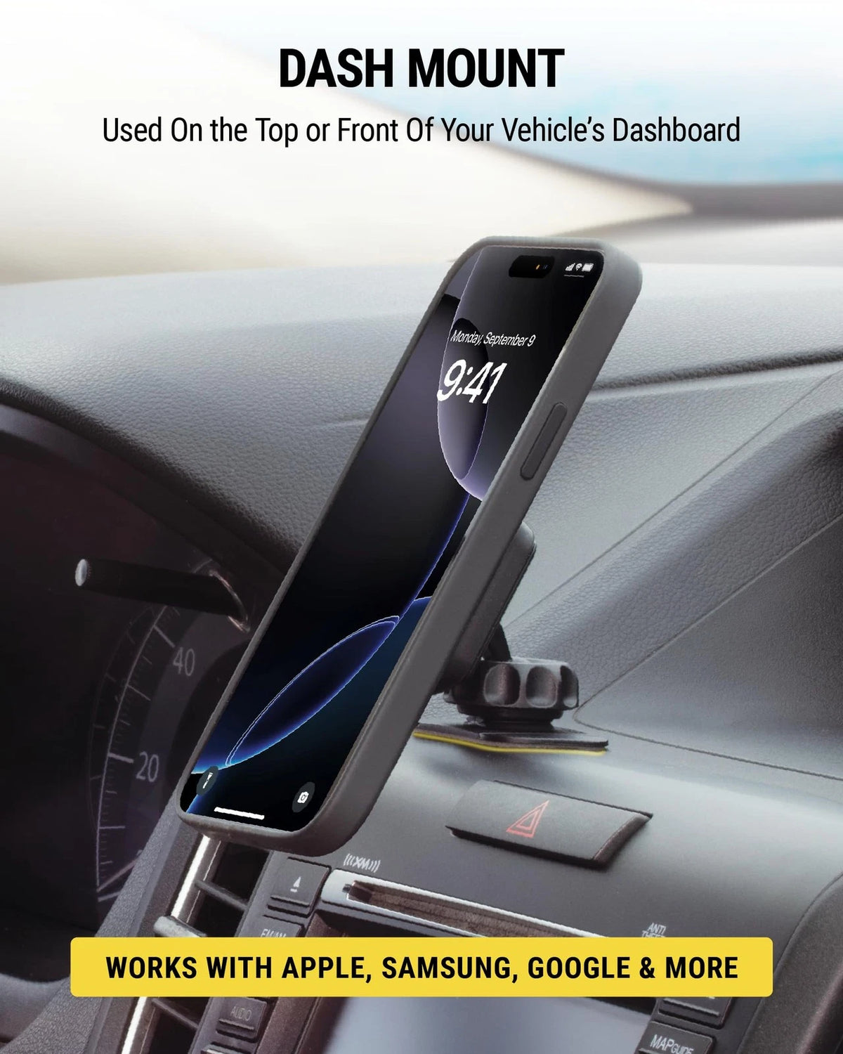 Scosche MAGDMB MagicMount Magnetic Phone Mount for Car, 1 Pack, Black