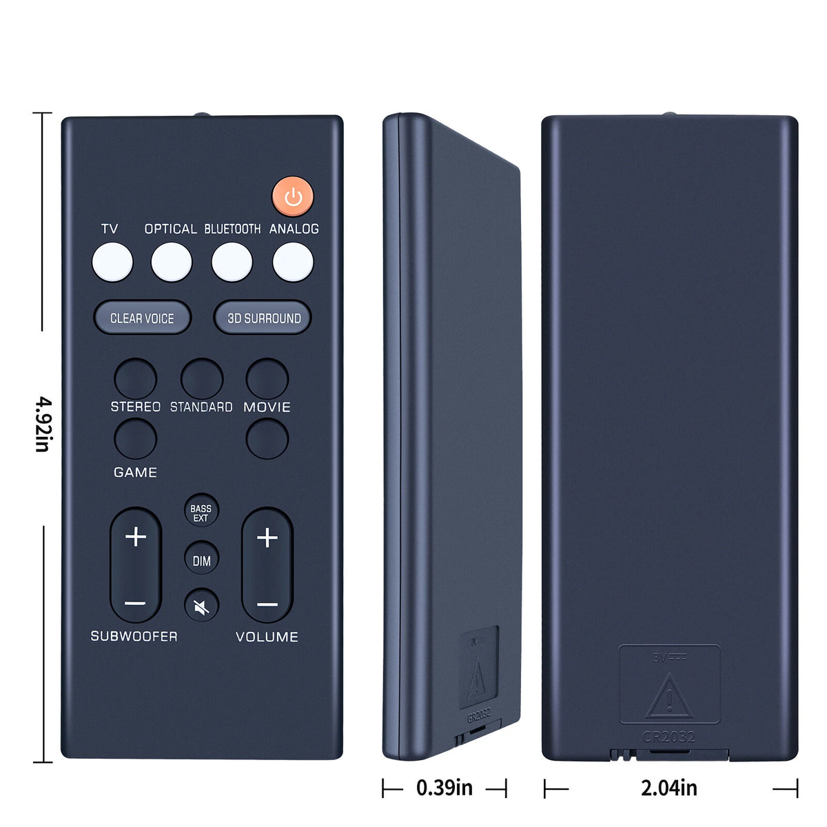 Remote Control For Yamaha SR-B20A VDQ7630 SR-C20A SR-B20ABL SR-C20ABL Sound Bar
