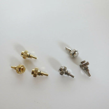 1 Set Stainless Steel Silver/Gold Watch Pusher Button Crown Flat Head Push Type