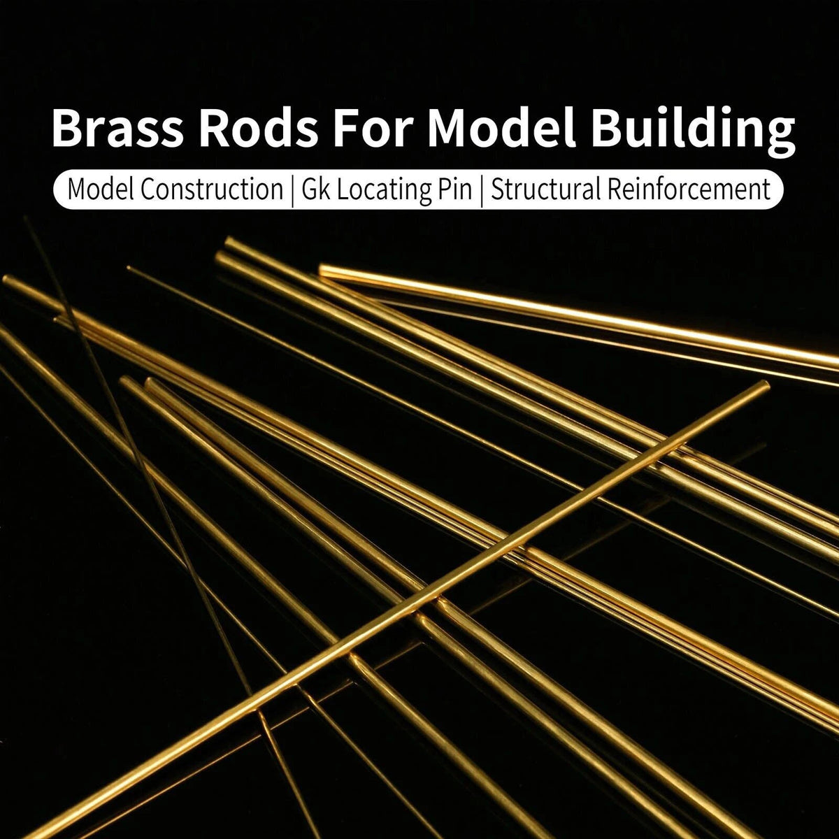 1.5mm Modeling Hobby Brass Bars Rods for Gundam / Military Model Building