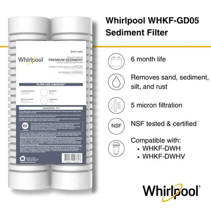 Whirlpool 10" x 2.5" Whole Home Standard 2 Count (Pack of 1), WHKF-GD05