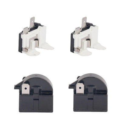 2x Starter Relay + 2x 6750C Thermal Overload Protector for Cooler Compressor