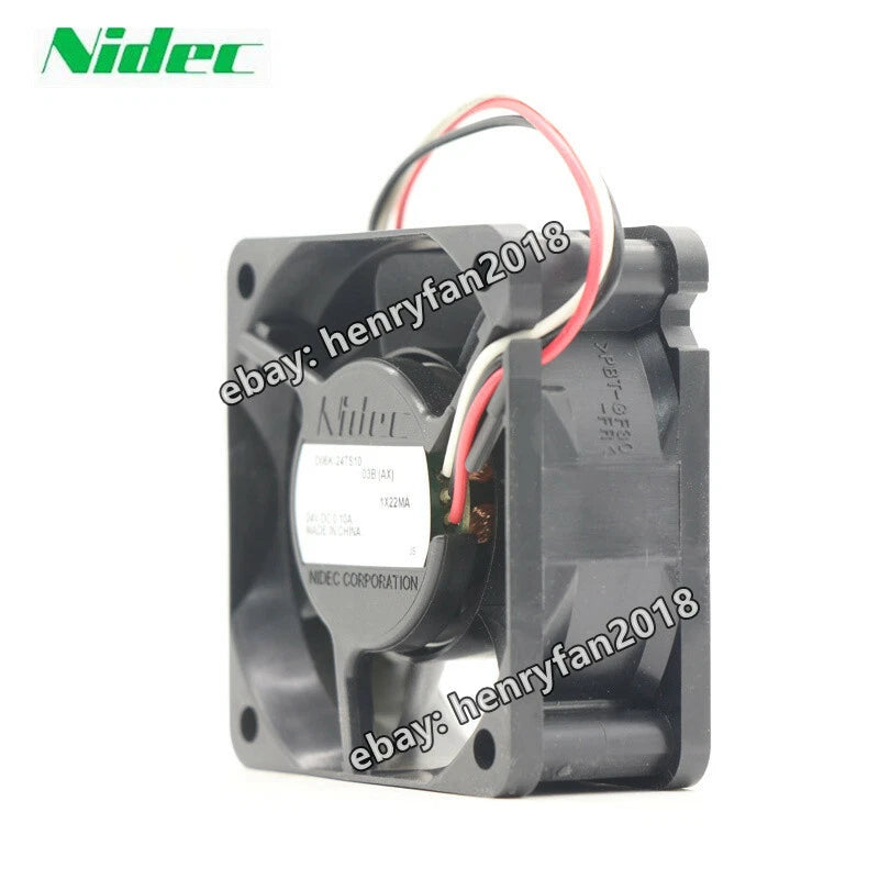 Nidec Fan D06K-24TS10 Axial Fan DC 24V 0.10A 60X60X25mm 3pin Server Cooling Fan