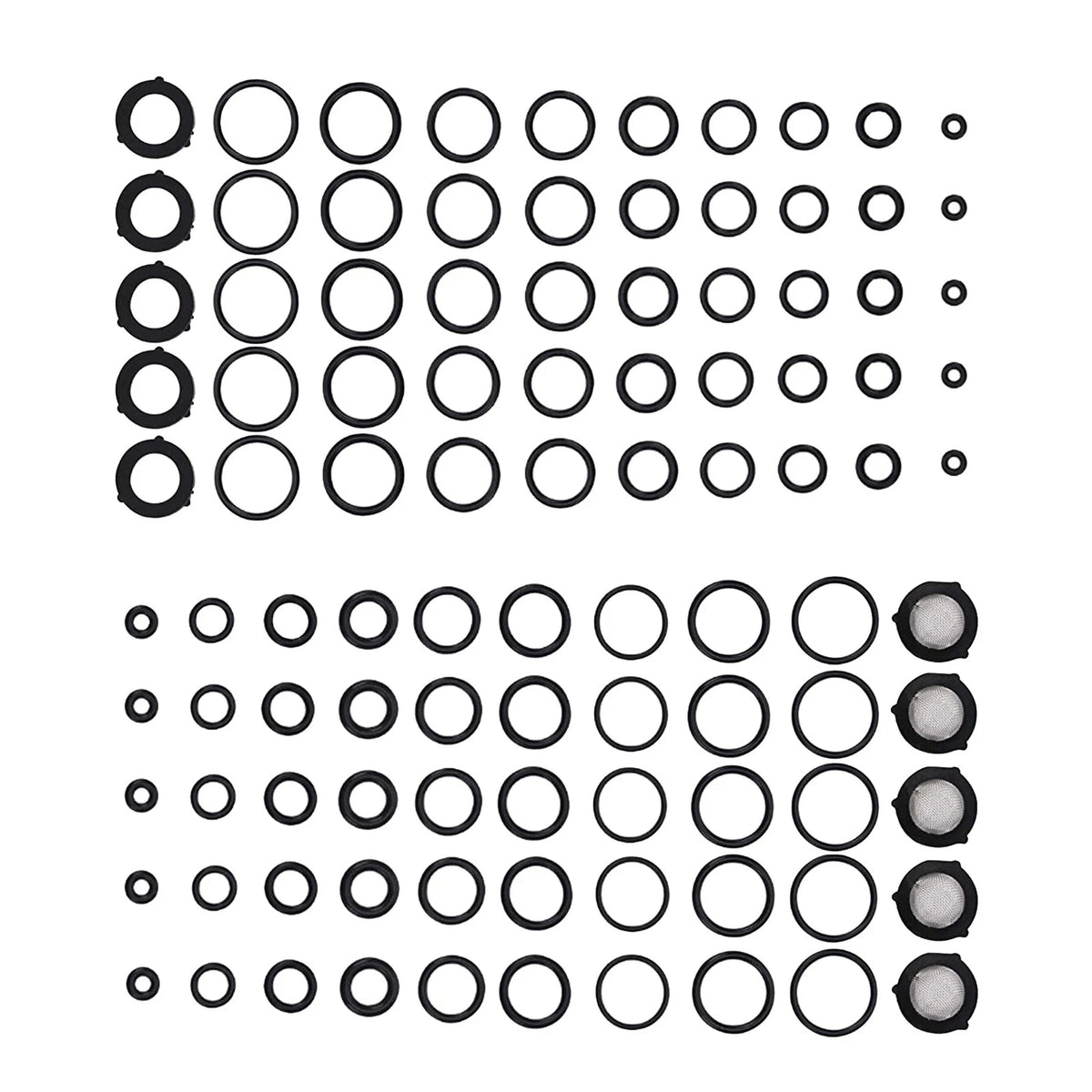 PWACCS High Pressure Washer O Ring Kit, Replacement Rubber for Black