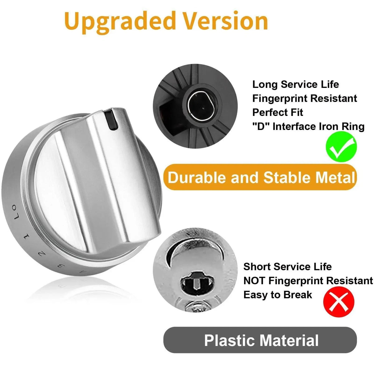 High Quality 5PCS Control Knob for GE Gas Range Stove Replacement Part