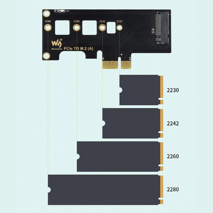 CM4 PCIe to M.2 Adapter Card Upgrade Hard Drive for NVME M.2 SSD With LED Light