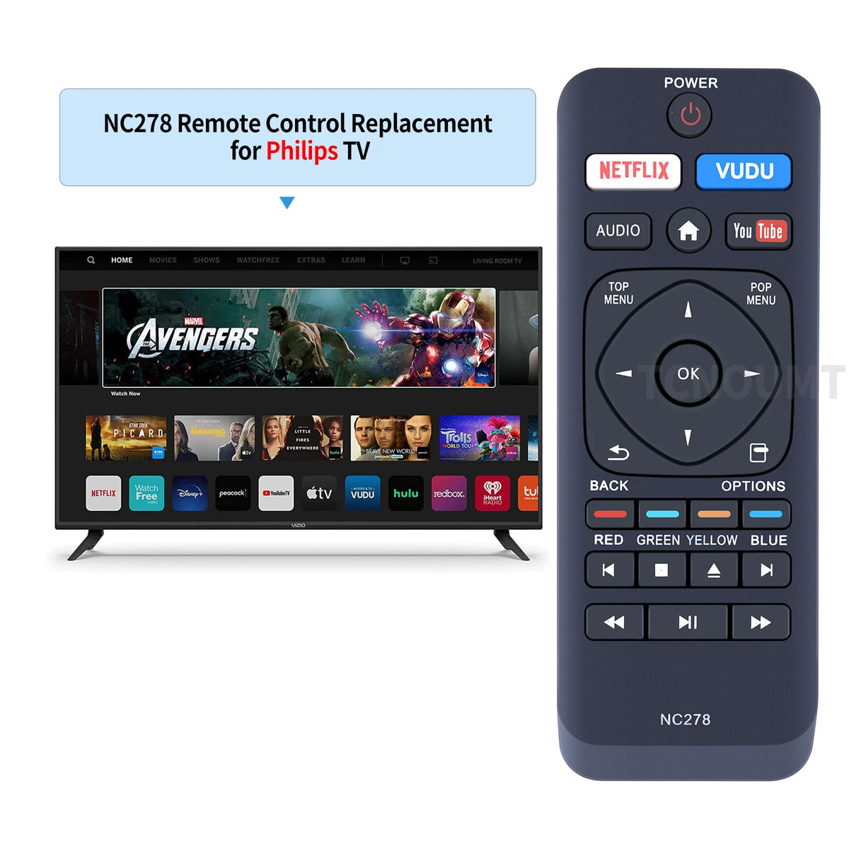 NC278 NC278UL Remote Control For Philips DVD Player BDP2501/F7A