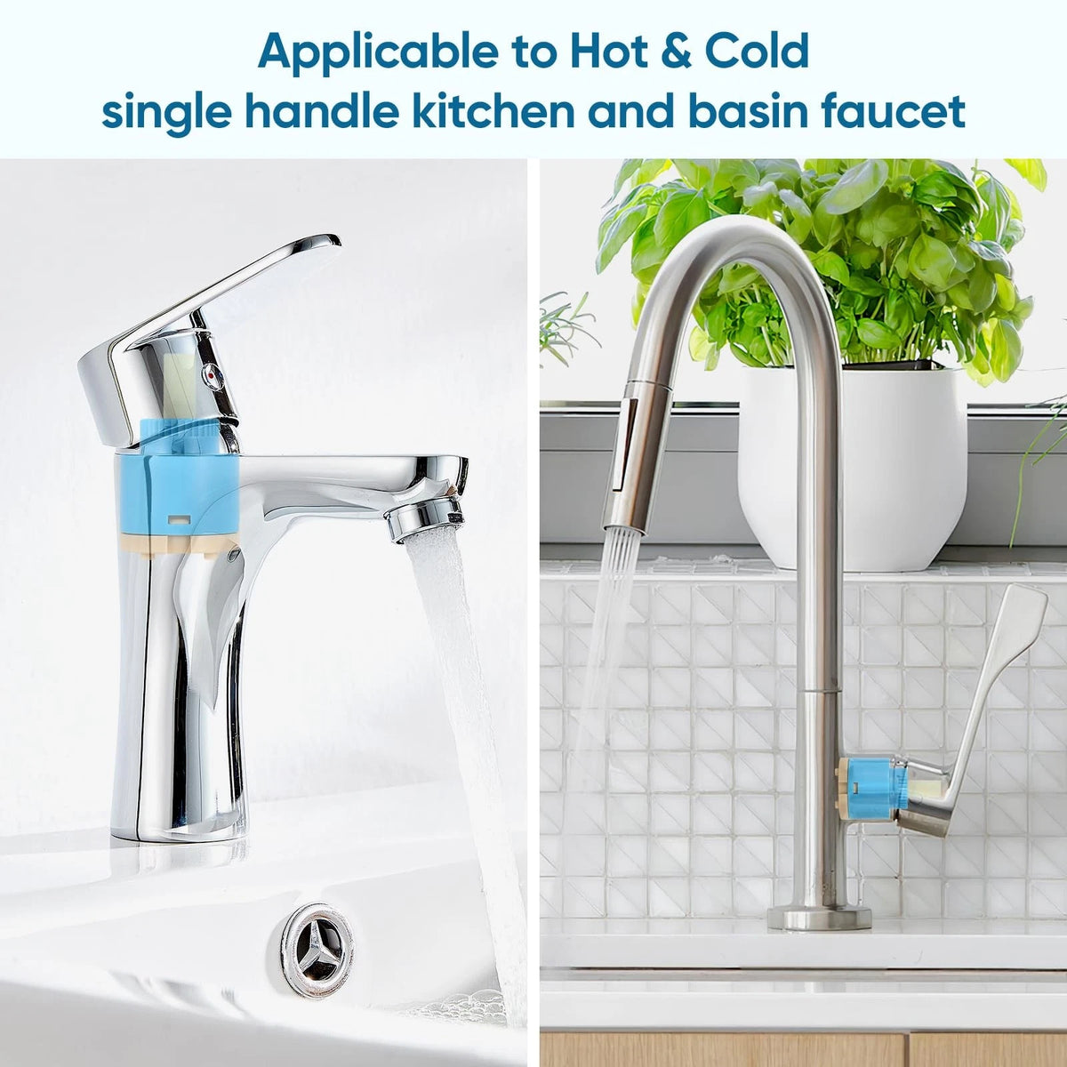 HAIRAIN Faucet Cartridge Replacement Diameter 40mm Double Sealing with Blue