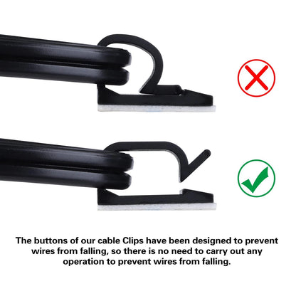XHF 120 PCS Adhesive Cable Wire Clips Black, Outdoor 5/8"-120PCS, Black