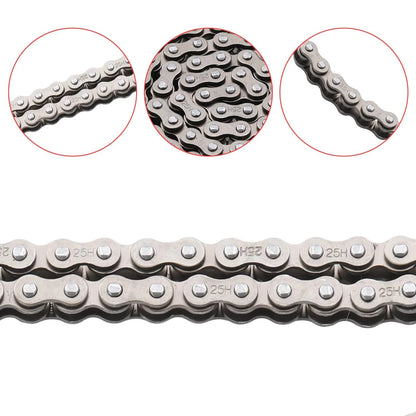 KAMIER #25 Roller Chain 74 Links with 5pcs Master Link Replacement for Razor...