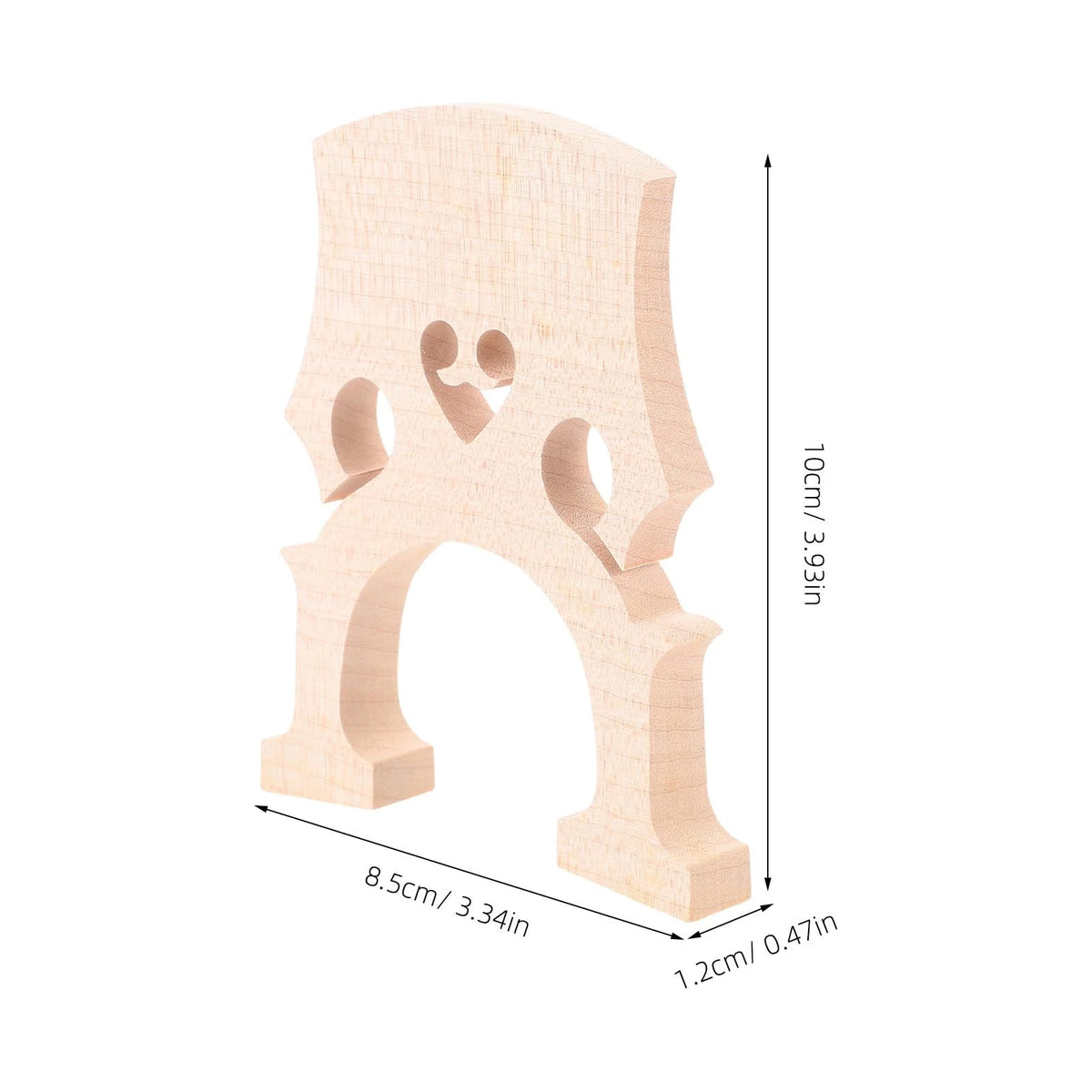 Maple Cello Bridge 3/4 Size Wooden Instrument Part 10.00X8.50X1.20CM, Khaki