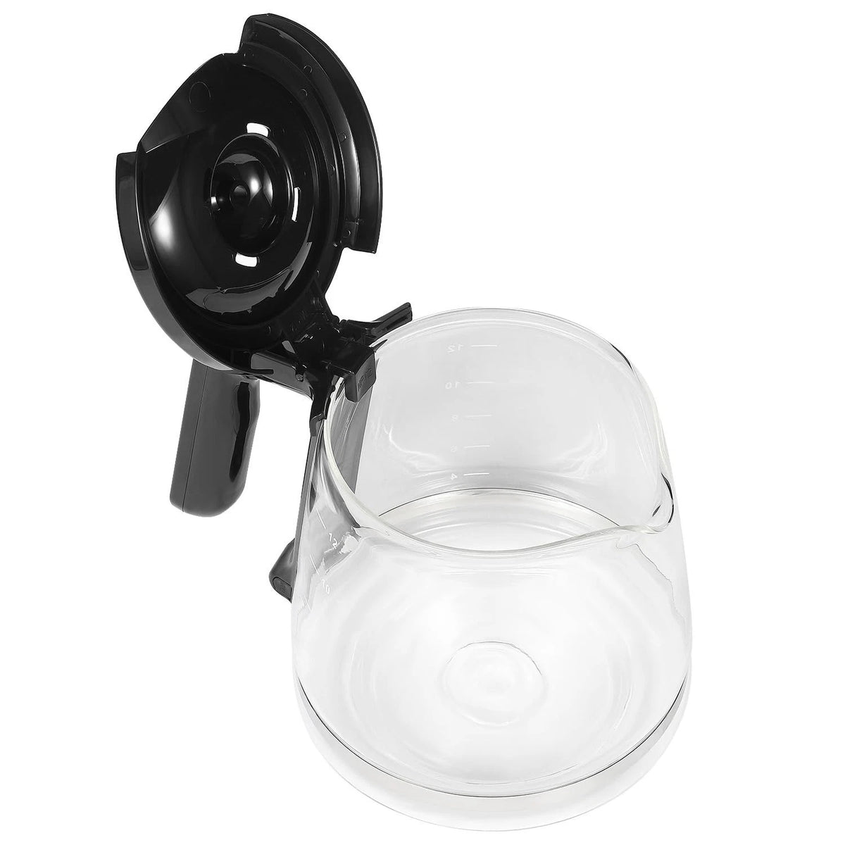 12 Cup Coffee Maker Replacement Pot Compatible with Mr. 12 Cups, Black, Clear