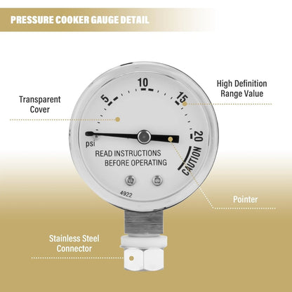 Pressure Cooker Steam Gauge 85772 Replacement for Presto 82237...