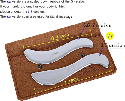 BYYDDIY Stainless Steel Gua Sha Muscle Scraper Tool,Scar Tissue Black