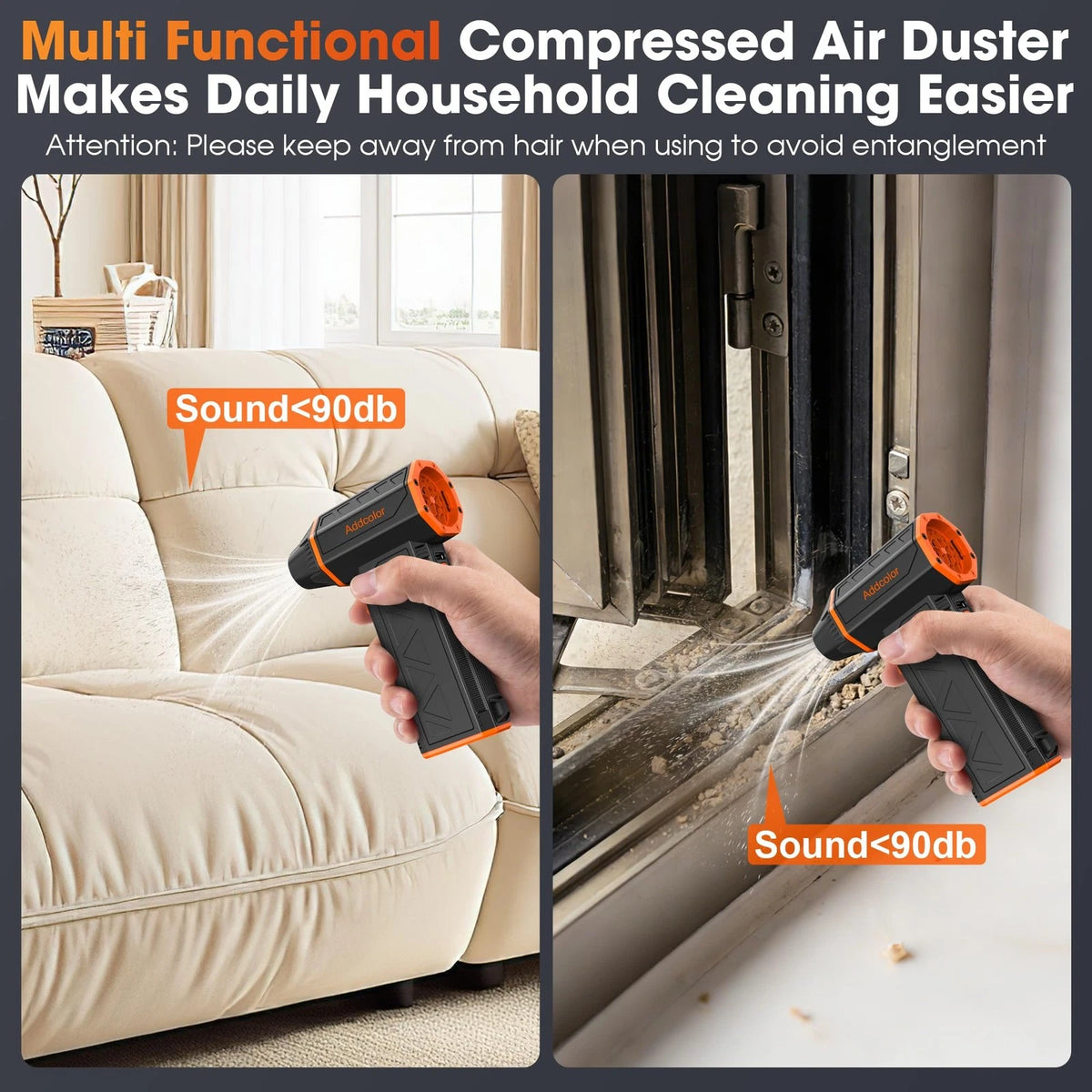 Compressed Air Duster, 3-Gear Adjustable, 100000RPM Electric Duster