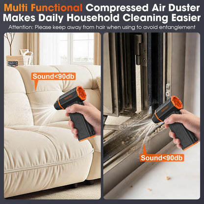 Compressed Air Duster, 3-Gear Adjustable, 100000RPM Electric Duster