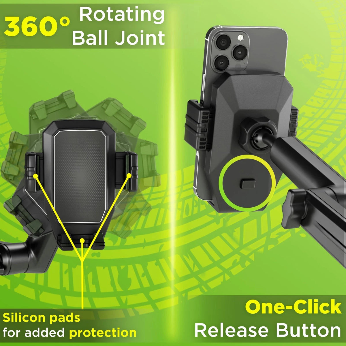 Cell Phone Mount for Truck Holder Drivers - Large, Black