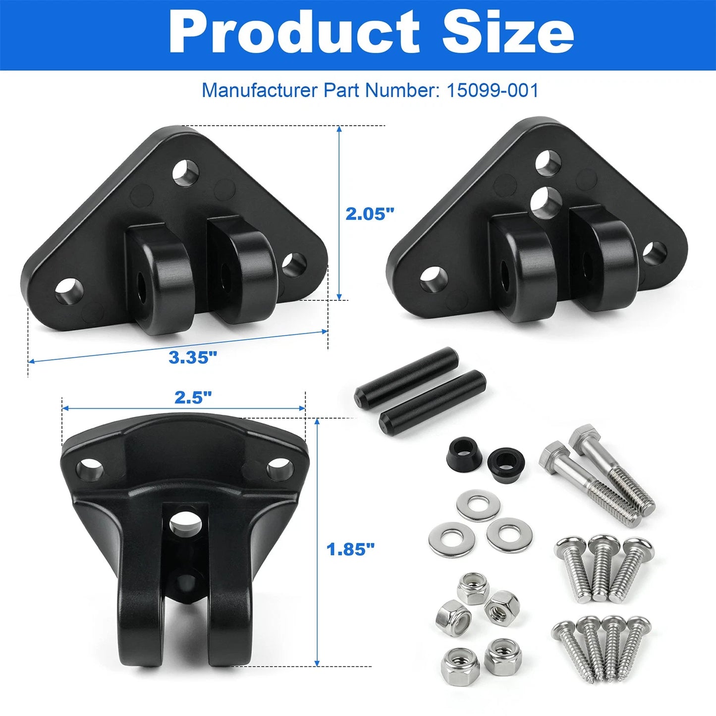 Actuator MOUNTING Bracket 15099-001 Replacement Kit 15099-001 ,Black