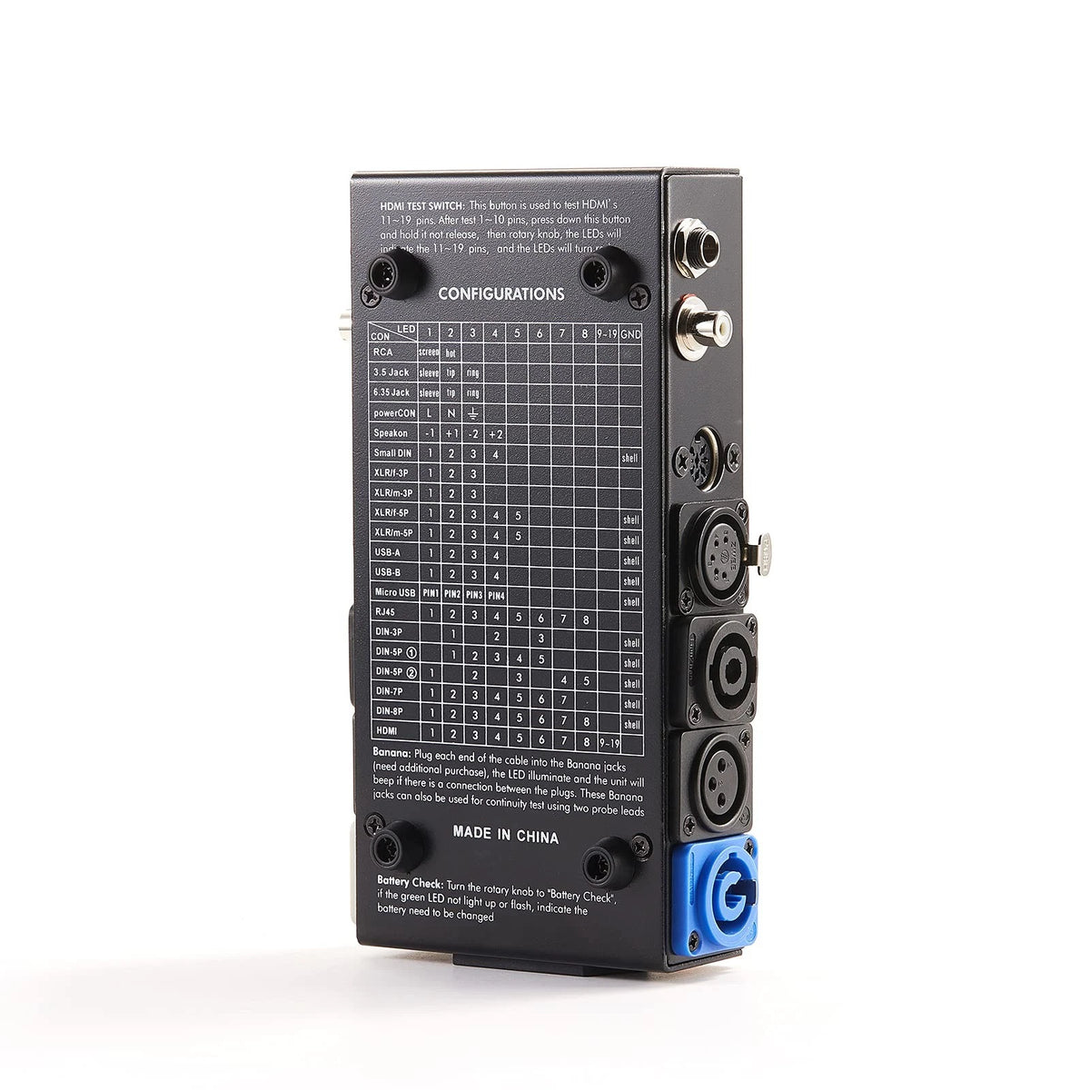 MFL. 15-Plug Audio Cable Tester Line Finder Black 78.57 cubic inches,