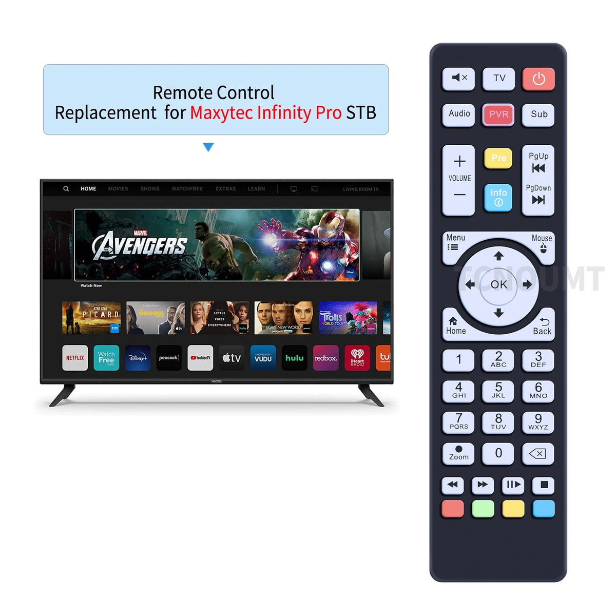 Remote Control For Global Media Plus TV Box Pro