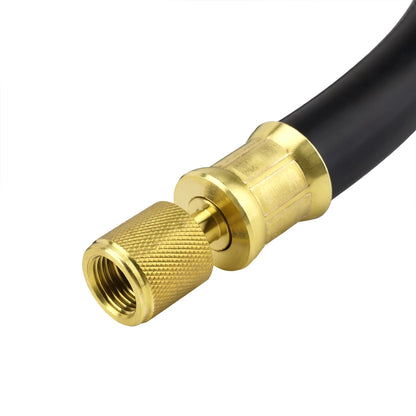 Refrigerant Hose, Black, 6', 1/2" Diameter, Connects 3/8" to 1/4" Fitting