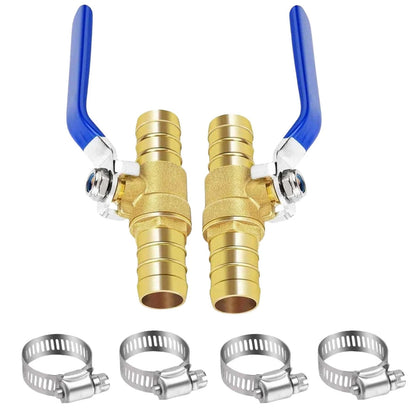 Brass Ball Valve 16mm Hose Barb for Industrial Use Fluid Gas Shut Off Valve