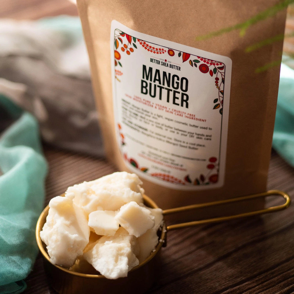 Raw Mango Butter -  Natural Skin and Hair 8 Ounce (Pack of 1), off-white